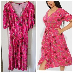 NWT Torrid button front tie Dress 2x